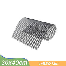 Load image into Gallery viewer, Non-stick Barbecue Mesh Mat Reusable Heat Resistance BBQ Baking Net Pad Kitchen Cooking BBQ Mat Liner Accessories Outdoor BBQ Tool Non Stick BBQ Grill Mats Reusable BBQ Grilling Sheets Silicone Brush Easy to Clean BBQ Accessories