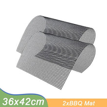 Load image into Gallery viewer, Non-stick Barbecue Mesh Mat Reusable Heat Resistance BBQ Baking Net Pad Kitchen Cooking BBQ Mat Liner Accessories Outdoor BBQ Tool Non Stick BBQ Grill Mats Reusable BBQ Grilling Sheets Silicone Brush Easy to Clean BBQ Accessories
