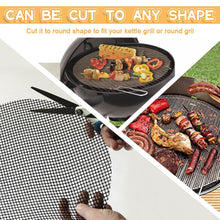 Load image into Gallery viewer, Non-stick Barbecue Mesh Mat Reusable Heat Resistance BBQ Baking Net Pad Kitchen Cooking BBQ Mat Liner Accessories Outdoor BBQ Tool Non Stick BBQ Grill Mats Reusable BBQ Grilling Sheets Silicone Brush Easy to Clean BBQ Accessories