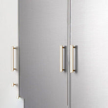 Load image into Gallery viewer, Nordic Luxury Drawer Knob Gold Wardrobe Cupboard Cabinet Handle Kitchen Door Pulls White Genuine Leather Furniture Knob Hardware Hole Center Modern Luxury Tree Bark Speckle Texture Cabinet Pull Hardware for Bedroom Kitchen
