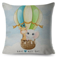 Load image into Gallery viewer, Nordic Style Pillow Cover Cute Cartoon Animal Drive Dinosaur Car Polyester Cotton Cushion Cover For Sofa Home Kids Room Throw Pillow Case Cover Dinosaur Cartoon Gray Soft Pillow Case For Decorative Bedroom Livingroom Sofa Farm House Cushion Covers