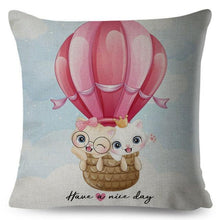Load image into Gallery viewer, Nordic Style Pillow Cover Cute Cartoon Animal Drive Dinosaur Car Polyester Cotton Cushion Cover For Sofa Home Kids Room Throw Pillow Case Cover Dinosaur Cartoon Gray Soft Pillow Case For Decorative Bedroom Livingroom Sofa Farm House Cushion Covers
