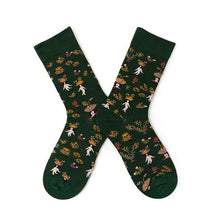 Load image into Gallery viewer, Novelty Happy Funny Women Graphic Short Socks Socks Combed Out Of Pure Cotton Art Abstract Oil Painting Socks French Style Crew Socks For Men And Women