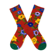 Load image into Gallery viewer, Novelty Happy Funny Women Graphic Short Socks Socks Combed Out Of Pure Cotton Art Abstract Oil Painting Socks French Style Crew Socks For Men And Women