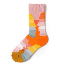 Load image into Gallery viewer, Novelty Happy Funny Women Graphic Short Socks Socks Combed Out Of Pure Cotton Art Abstract Oil Painting Socks French Style Crew Socks For Men And Women