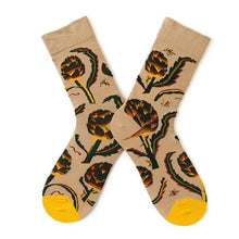 Load image into Gallery viewer, Novelty Happy Funny Women Graphic Short Socks Socks Combed Out Of Pure Cotton Art Abstract Oil Painting Socks French Style Crew Socks For Men And Women