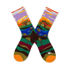 Load image into Gallery viewer, Novelty Happy Funny Women Graphic Short Socks Socks Combed Out Of Pure Cotton Art Abstract Oil Painting Socks French Style Crew Socks For Men And Women