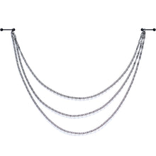 Load image into Gallery viewer, Handcrafted Black Anodized Titanium Swirly Link Dangle Nipple Chain