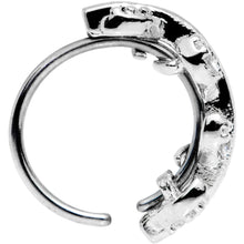 Load image into Gallery viewer, 20G Clear CZ Gem Leafy Seamless Circular Ring