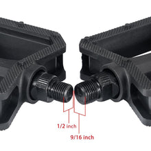 Load image into Gallery viewer, Nylon Bicycle Pedals Ultralight Flat Platform Bike Pedals For Mountain Bike 9/16'' 1/2" Cycling Sealed DU Bearing Pedals Mountain Bike Pedals Pedals Lightweight Nylon Composite Bicycle Flat Pedals Bearing Bike Platform Pedals For Mountain Bikes