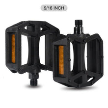 Load image into Gallery viewer, Nylon Bicycle Pedals Ultralight Flat Platform Bike Pedals For Mountain Bike 9/16'' 1/2" Cycling Sealed DU Bearing Pedals Mountain Bike Pedals Pedals Lightweight Nylon Composite Bicycle Flat Pedals Bearing Bike Platform Pedals For Mountain Bikes