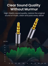 Load image into Gallery viewer, Nylon Braid 4 Poles 3.5MM Audio Aux Cable Jack For Headphone Speaker Line Car PC Mp3 Mp4