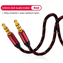 Load image into Gallery viewer, Nylon Braid 4 Poles 3.5MM Audio Aux Cable Jack For Headphone Speaker Line Car PC Mp3 Mp4
