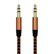 Load image into Gallery viewer, Nylon Braided 1m 3.5 mm Aux Audio Cable Jack For Mobile Car Headphones Speakers