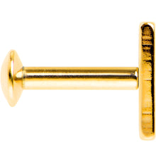 Load image into Gallery viewer, 1/4 6mm Gold IP Rectangle Internal Thread Daith Cartilage Tragus