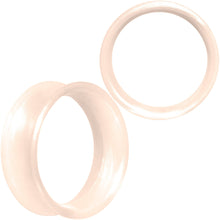 Load image into Gallery viewer, Thin Flexible Peach Silicone Tunnel Plug Set 11mm to 25mm