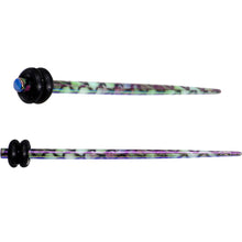 Load image into Gallery viewer, Rainbow Acrylic Mermaid Scale Straight Taper Set 14G to 12mm