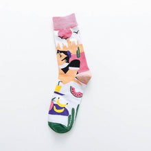 Load image into Gallery viewer, Occident Fashion Colorful Print Socks Women with Mushroom Spring Woman Socks Breathable Cotton Socks For Women