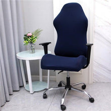 Load image into Gallery viewer, Office Computer Gaming Chair Covers Stretch Spandex Armchair Gamer Seat Cover Printed Household Racing Desk Rotating Slipcovers Soft Fit Universal Desk Rotating Chair Slipcovers, Removable Washable Anti-Dust Spandex Chair Protector Cover With Zipper