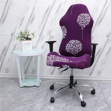Load image into Gallery viewer, Office Computer Gaming Chair Covers Stretch Spandex Armchair Gamer Seat Cover Printed Household Racing Desk Rotating Slipcovers Soft Fit Universal Desk Rotating Chair Slipcovers, Removable Washable Anti-Dust Spandex Chair Protector Cover With Zipper