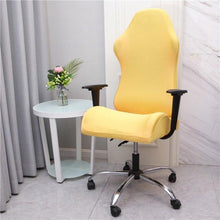 Load image into Gallery viewer, Office Computer Gaming Chair Covers Stretch Spandex Armchair Gamer Seat Cover Printed Household Racing Desk Rotating Slipcovers Soft Fit Universal Desk Rotating Chair Slipcovers, Removable Washable Anti-Dust Spandex Chair Protector Cover With Zipper