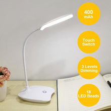 Load image into Gallery viewer, Office Desk LED Table Lamp USB Rechargeable Battery Bright Lamp Eye Care Mini Flex Room Desk Children's Lamp Bedroom Nightstand Decorative Table Lamp Cute Study Lamps for Bedroom Décor