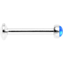 Load image into Gallery viewer, 5/16 Blue Synthetic Opal Internally Threaded Daith Cartilage Tragus
