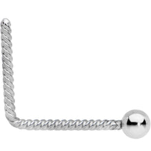 Load image into Gallery viewer, 2mm Ball End So Twisted L Shaped Nose Ring