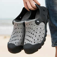 Load image into Gallery viewer, Outdoor Men Sandals Summer Hole Shoes Rubber Clogs Men Garden Shoes Black Beach Sandals Slippers Breathable Lightweight Sandals Unisex Beach Quick Drying Sandals Couple Outdoor Slippers