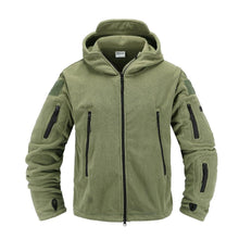 Load image into Gallery viewer, Outdoor Tactical Fleece Jacket Lightweight Uniform Soft Casual Hooded Jacket Thermal Fleece Coat Jacket With Hood Outdoor Sport Hiking Camping Clothing Training Jackets Men Thermal Warm Autumn Clothing
