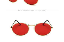 Load image into Gallery viewer, Oval Sunglasses Vintage Retro Sunglasses Designer Glasses for Women Men Oval Shape Sunglasses For Women/Men Popular Luxury Round Shape Sunglasses