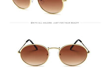 Load image into Gallery viewer, Oval Sunglasses Vintage Retro Sunglasses Designer Glasses for Women Men Oval Shape Sunglasses For Women/Men Popular Luxury Round Shape Sunglasses