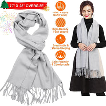 Load image into Gallery viewer, Oversize Cashmere Wool Shawl Wrap Blanket
