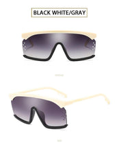 Load image into Gallery viewer, Oversized Shield Sunglasses for Women Men Square Rimless Fashion Shades Sunglasses For Women & Men Elegant Shades For Women Popular Oversized Festival Trendy Sunglasses For Men & Women