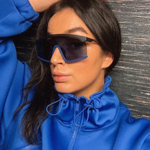 Load image into Gallery viewer, Oversized Shield Sunglasses for Women Men Square Rimless Fashion Shades Sunglasses For Women & Men Elegant Shades For Women Popular Oversized Festival Trendy Sunglasses For Men & Women