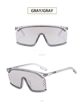 Load image into Gallery viewer, Oversized Shield Sunglasses for Women Men Square Rimless Fashion Shades Sunglasses For Women & Men Elegant Shades For Women Popular Oversized Festival Trendy Sunglasses For Men & Women