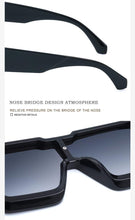 Load image into Gallery viewer, Oversized Square Rimless Shades UV400 Shape Sunglasses For Women New Fashionable New Big Frame Sun Glasses for Female New Latest Attractive Large Flat Top Eyewear For Unisex