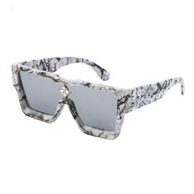 Load image into Gallery viewer, Oversized Square Shape Sunglasses For Women & Men New Luxury Design Sun Glasses For Female New Fashionable Large Frame Silver Mirror Eyewear