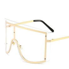 Load image into Gallery viewer, Oversized Women Blue & Yellow Gradient Sunglasses Fashionable Rimless In Metal For Female New Shades Personality Eyewear