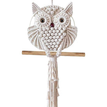 Load image into Gallery viewer, Owl Macrame Home Tapestry Boho Tapestry Wall Hanging