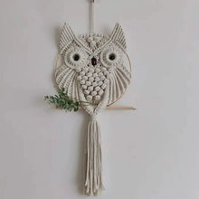 Load image into Gallery viewer, Owl Macrame Home Tapestry Boho Tapestry Wall Hanging