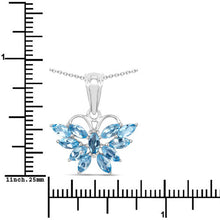 Load image into Gallery viewer, 1.76 Carat Genuine Swiss Blue Topaz .925 Sterling Silver Pendant