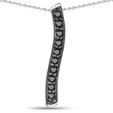 Load image into Gallery viewer, 0.30 Carat Genuine Black Diamond .925 Sterling Silver Pendant
