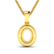 Load image into Gallery viewer, 0.18 Carat Genuine White Diamond 14K Yellow Gold Semi Mount Pendant - holds 8x6mm Oval Gemstone