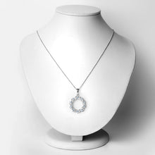 Load image into Gallery viewer, 1.10 Carat Genuine Aquamarine and White Topaz .925 Sterling Silver Pendant