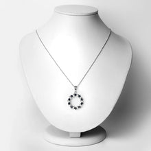 Load image into Gallery viewer, 1.30 Carat Genuine Blue Sapphire and White Topaz .925 Sterling Silver Pendant
