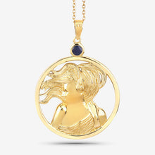 Load image into Gallery viewer, 0.27 Carat Genuine Blue Sapphire .925 Sterling Silver Pendant