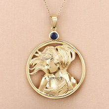 Load image into Gallery viewer, 0.27 Carat Genuine Blue Sapphire .925 Sterling Silver Pendant