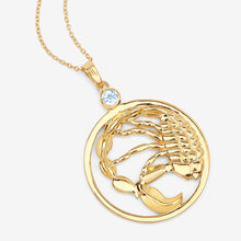 Load image into Gallery viewer, 0.32 Carat Genuine Blue Topaz .925 Sterling Silver Pendant
