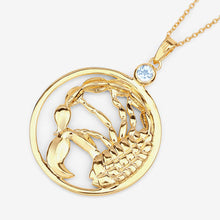 Load image into Gallery viewer, 0.32 Carat Genuine Blue Topaz .925 Sterling Silver Pendant